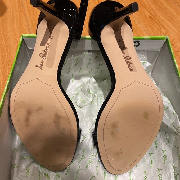 Sam Edelman Patri Black Patent Heels Sandal 8.5 - Picture 6 of 8